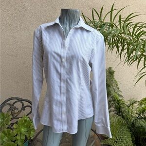 Classic Brooks Brothers White Striped Women's Top NWOT